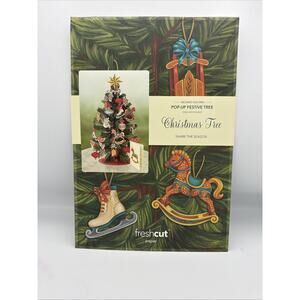 Freshcut Paper Pop Up Christmas / Holiday Tree Decoration 10x16 Qty 2